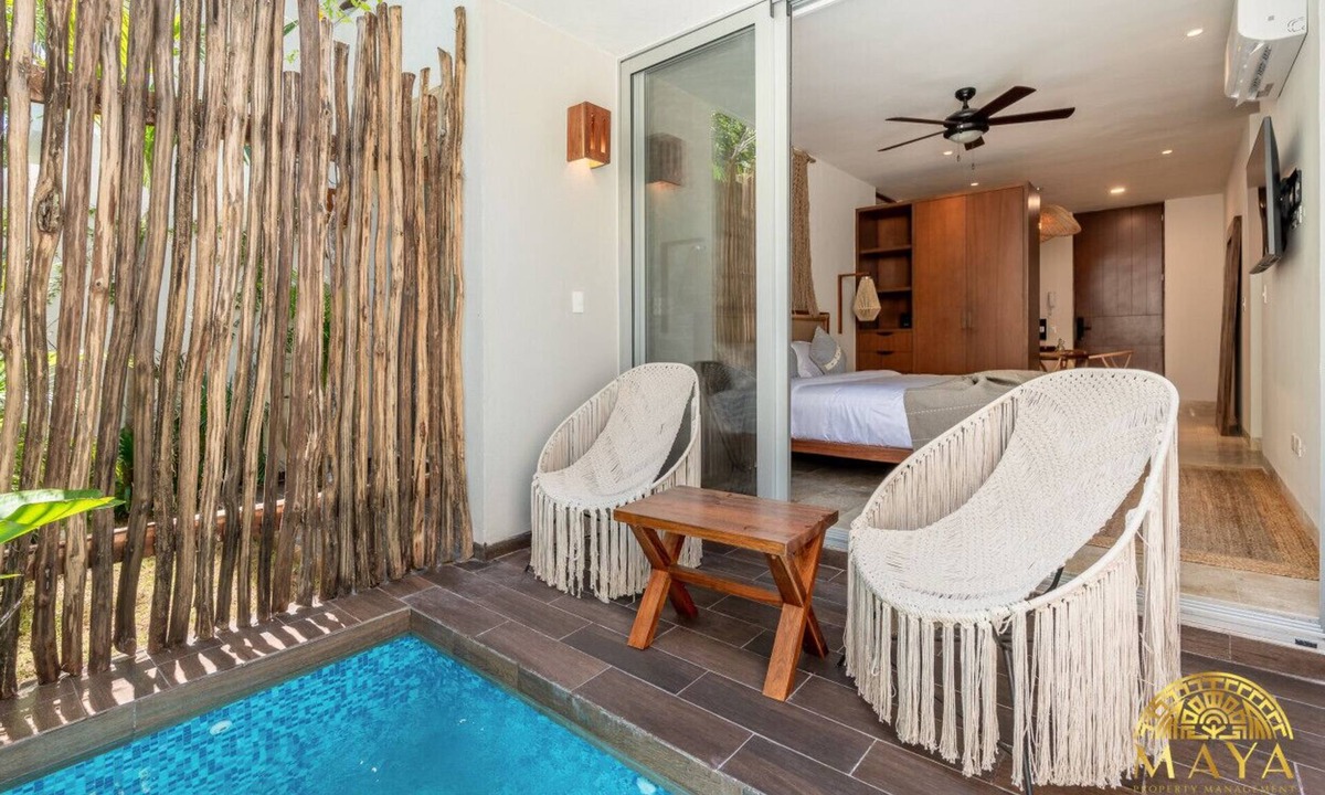 Zama Condo | NHOA 102A Lux 2BR Condo Plunge Pool in Aldea Zama