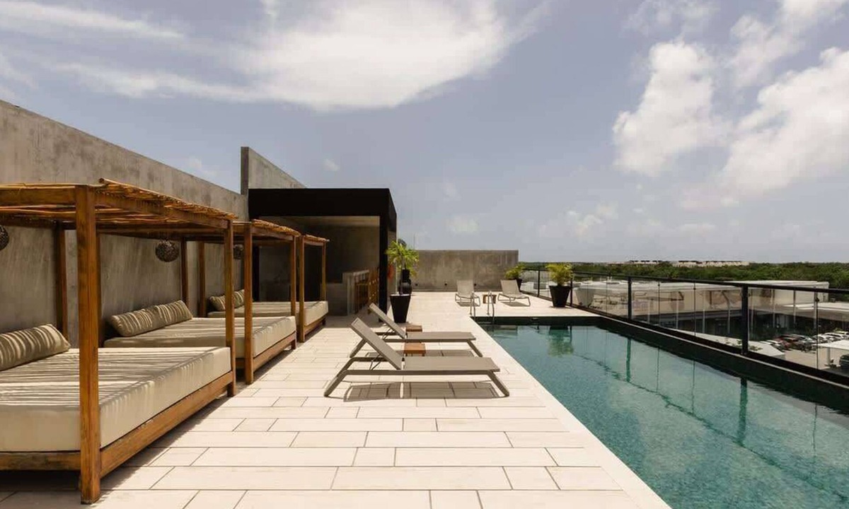 Ek Balam Village Condo | Terramar Viento Apartment Beach Club Access Walkable