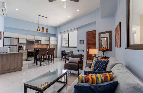 Emiliano Zapata Condo | 5 min to Los Muertos Beach in front of Cuale River located in Isla Cuale! 1BD Co