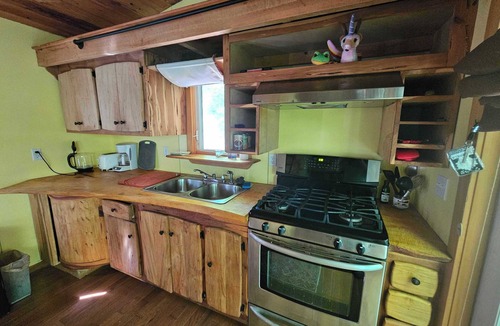 Barnardsville Cabin | Creek Side cabin w AC, On-Site Sauna/Tea Shop/Market, Edge of Pisgah, Craggy Mtn