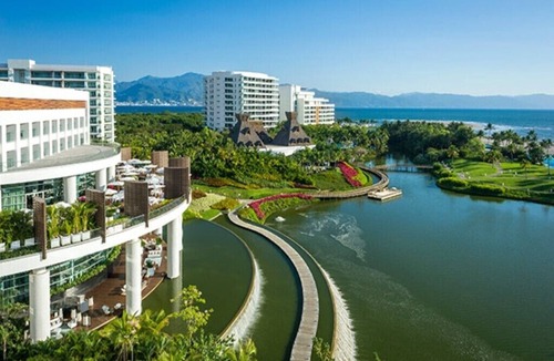 Villa Juarez Condo | Mayan Palace Pool- true work of art, series of connected Lagoons
