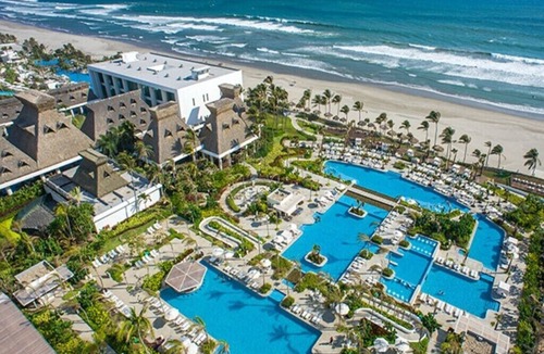 Villa Juarez Condo | Mayan Palace Pool- true work of art, series of connected Lagoons