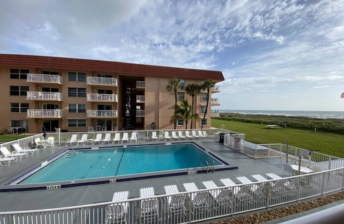 Cocoa Beach Condo | Newly renovated condo with oceanfront, pool and launch views!