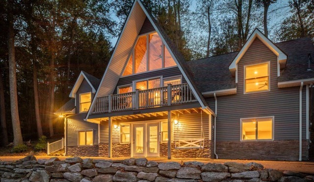 Family Friendly Lakeside Chalet - Hot Tub, Game Room, Fireplace, & Private Dock